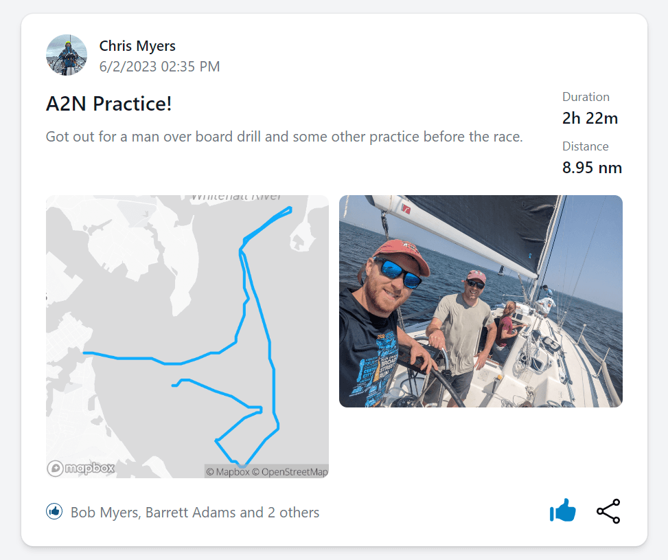 A journey post on Sailjourn